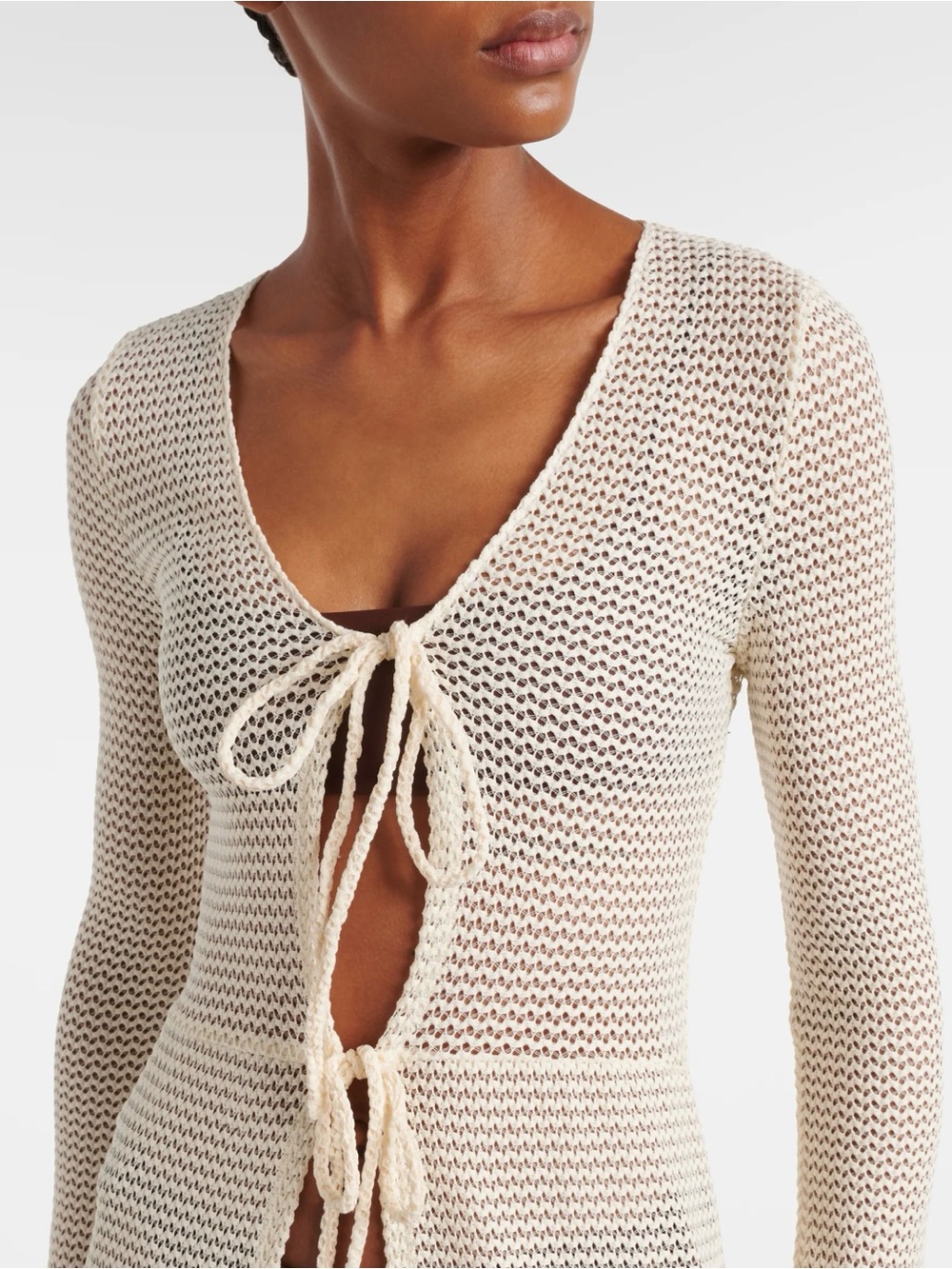 Brand New Montce Cream Crochet Cover-Up - Picture 3 of 6